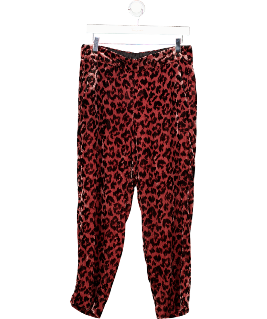 J.crew Pink S619 - Rose Leopard Print Trousrers UK 6