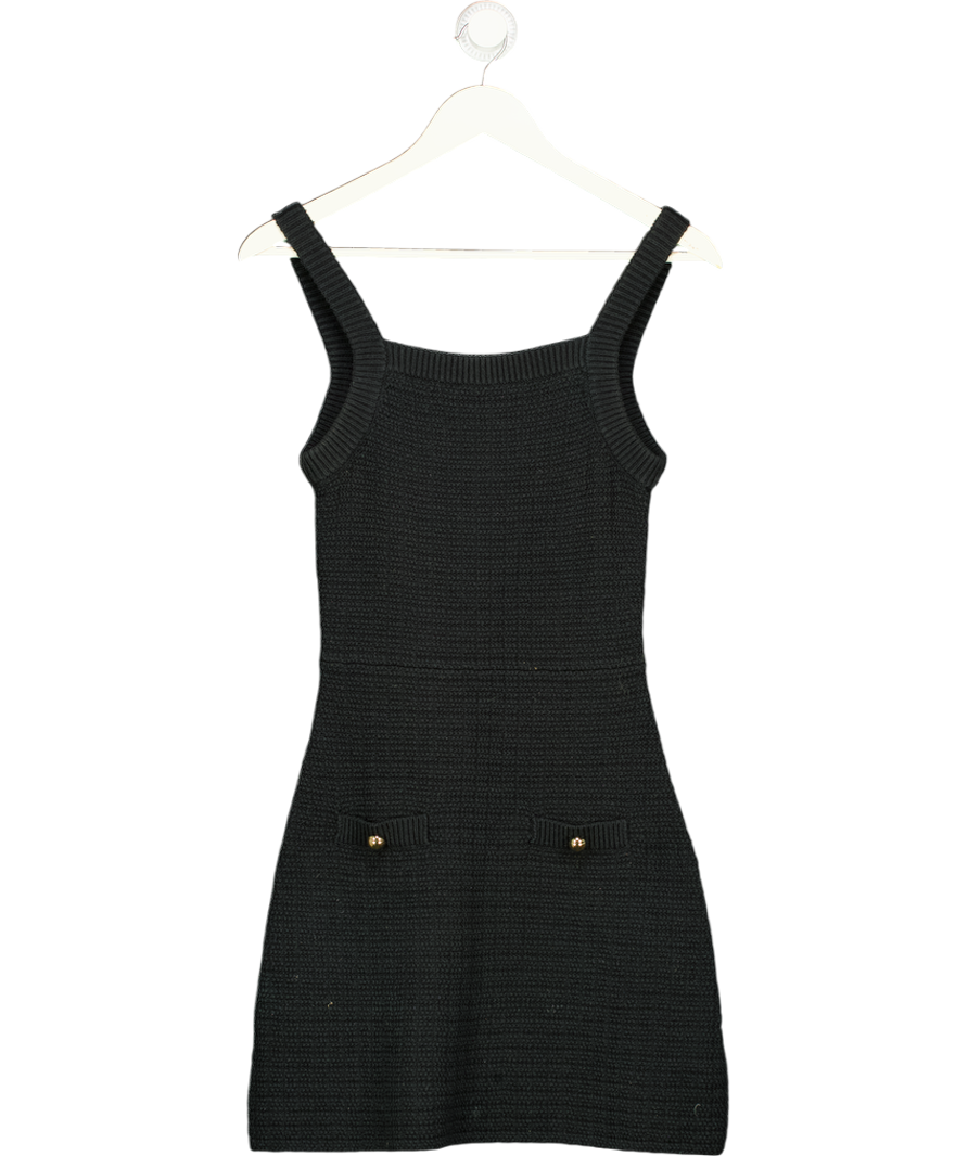 ZARA Black Mini Knitted Dress UK S