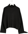 GOLDBERGH Black Lourdes Long Sleeve Merino  & Cashmere Knit Sweater UK S