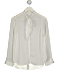 The White Company Ivory White Pussy Bow Blouse UK 8