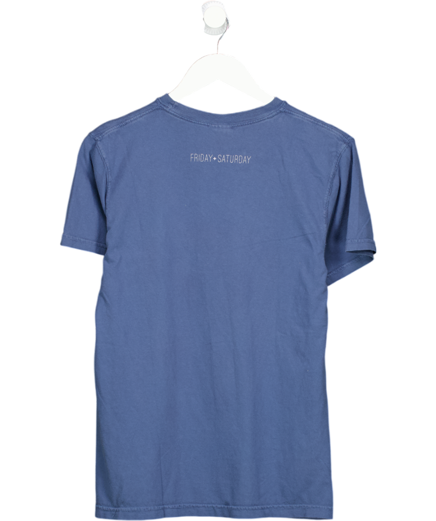 Comfort Colours Blue American Racquet T-shirt UK S