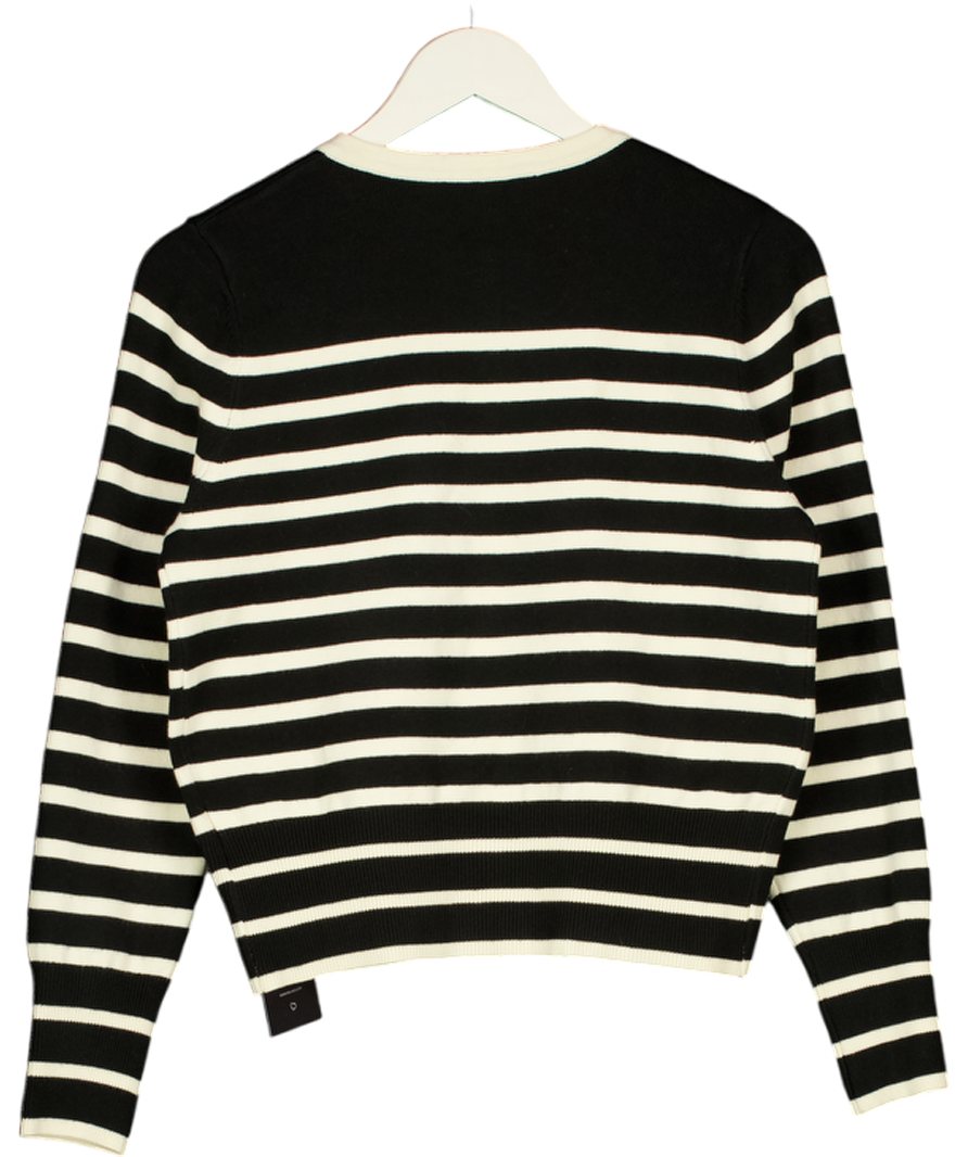 SHEIN Black Striped Cardigan UK S