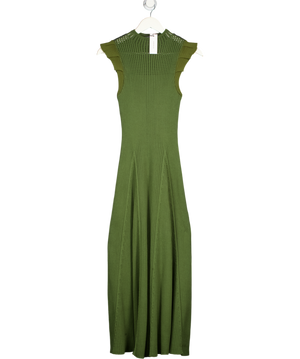 KAREN MILLEN Olive Green Knit Maxi Dress UK S