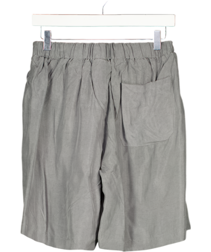 THE FRANKIE SHOP Grey Silky Cupro Jogging Shorts UK M