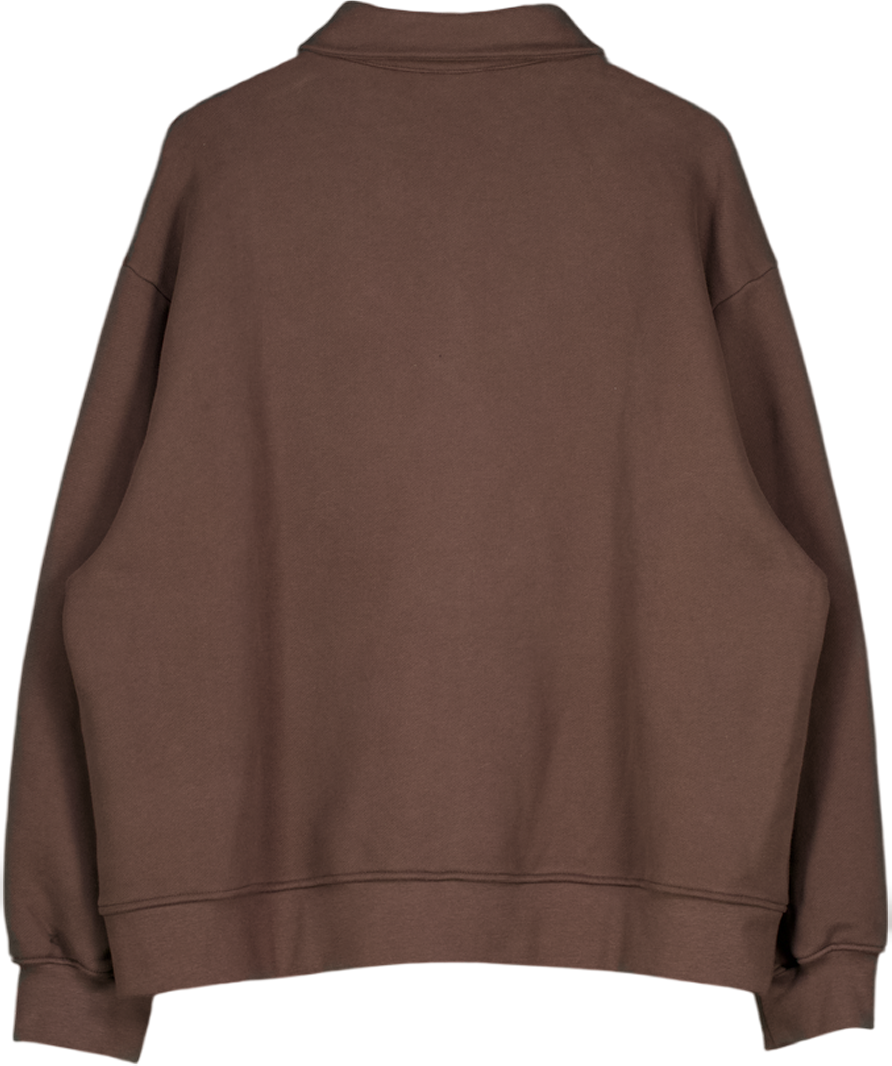 THE COUTURE CLUB Brown Emblem Embroidered Rugby Polo UK 18