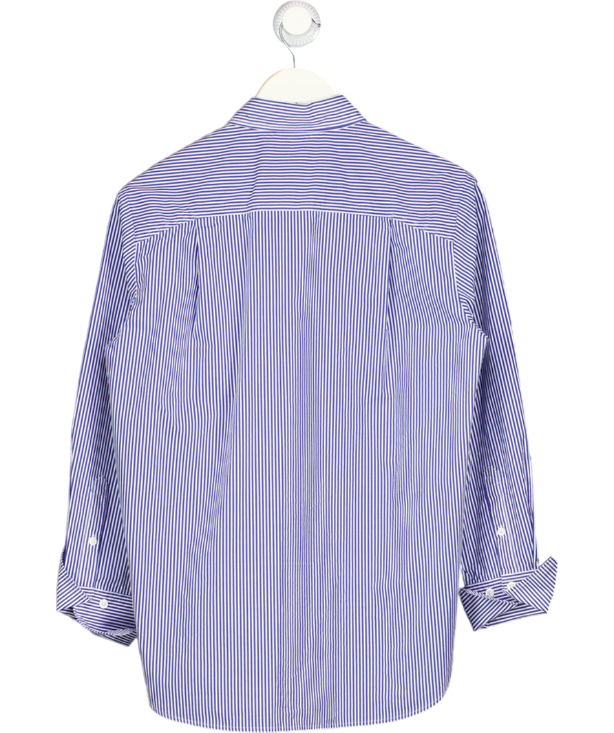 FRAME Blue & White Striped 100% Organic Cotton Oversize Classic Shirt UK XXS