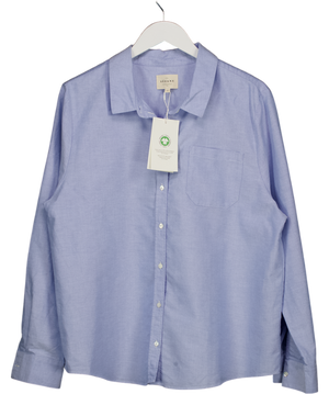 Sezane Blue Tomboy Shirt UK 18