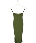 OH POLLY Khaki Green Jersey Mini Dress UK 10