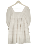 PAPER LONDON Martha White Cotton Summer Mini Dress UK 6