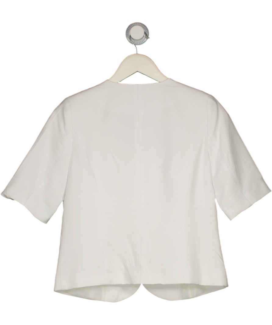 Next White Short Sleeve Button Through Top UK 6