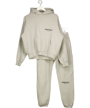 FEAR OF GOD Essentials 2-piece Grey Hoodie And Joggers Set UK XS