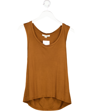 AllSaints Brown Relaxed Vest With Hardware Detail UK 10