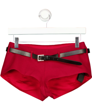 Fanci Club Red Isla Mini Shorts UK XS