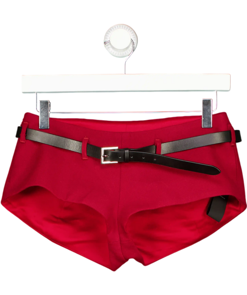Fanci Club Red Isla Mini Shorts UK XS