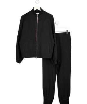 VARLEY 2-piece Black Doublesoft Zip-through Sweatshirt & Relaxed Cuffed Sweatpant Set UK M