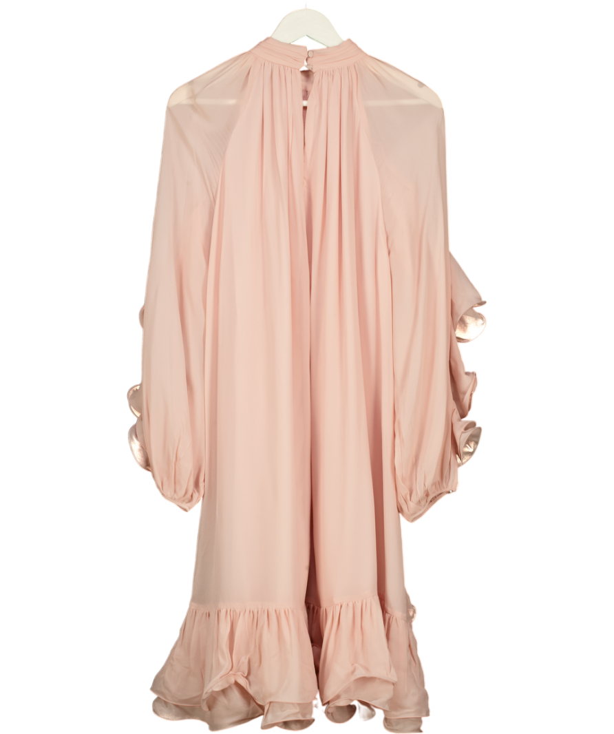 & OTHER STORIES Blush Pink Ruffle Mini Dress UK XS