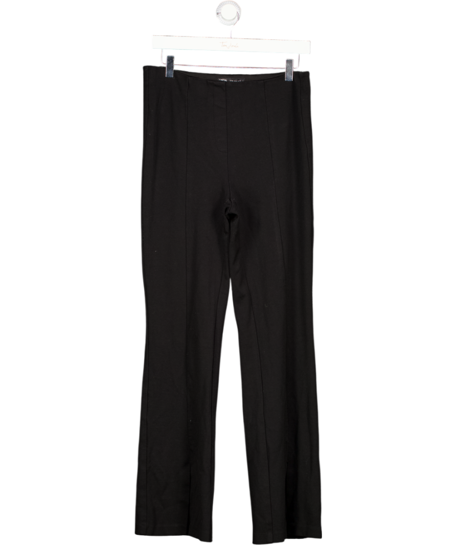 ZARA Black Seam Detail Ankle Split Trousers UK XL
