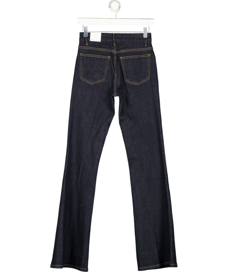 MANGO Indigo Blue Violet Flared High-rise Jeans UK 6