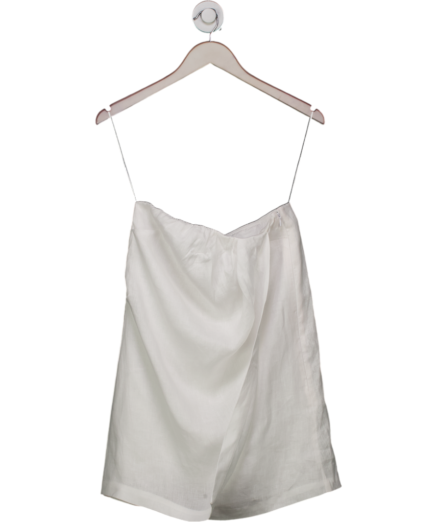 H&M Edition White Linen Wrap Front Skirt UK XS