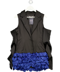 ELAS THE LABEL Black / Blue Statement 224 Blazer Dress UK S