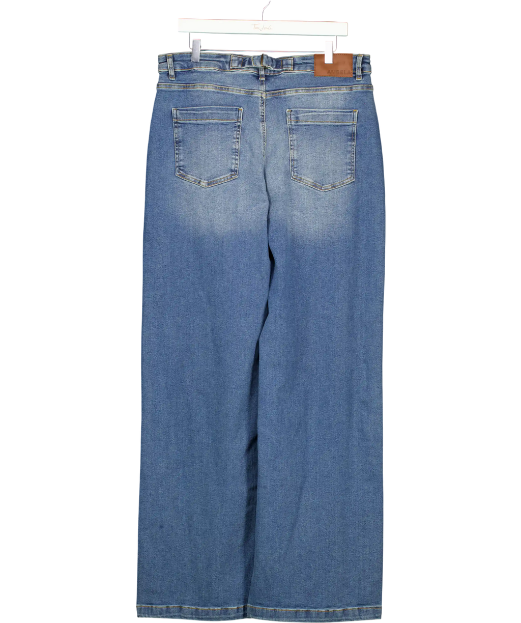 Ambela Blue Stretch Wide Leg Jeans UK 20