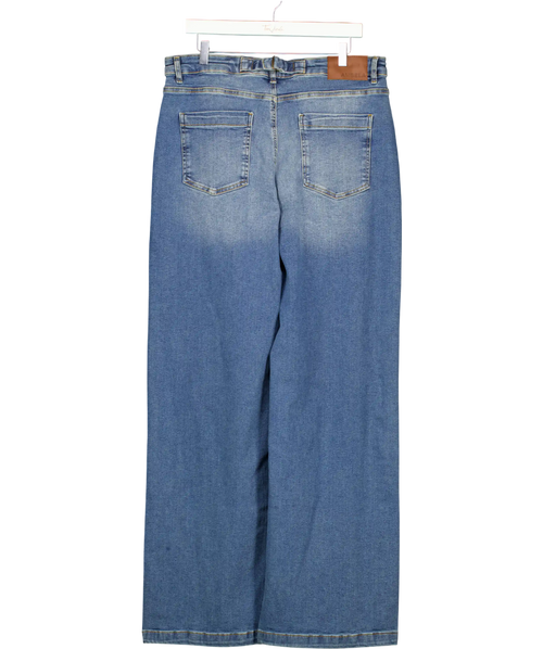 Ambela Blue Stretch Wide Leg Jeans UK 20