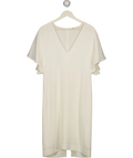 ADAM LIPPES Ivory White  V-neck Shift Dress Size 4 UK 8