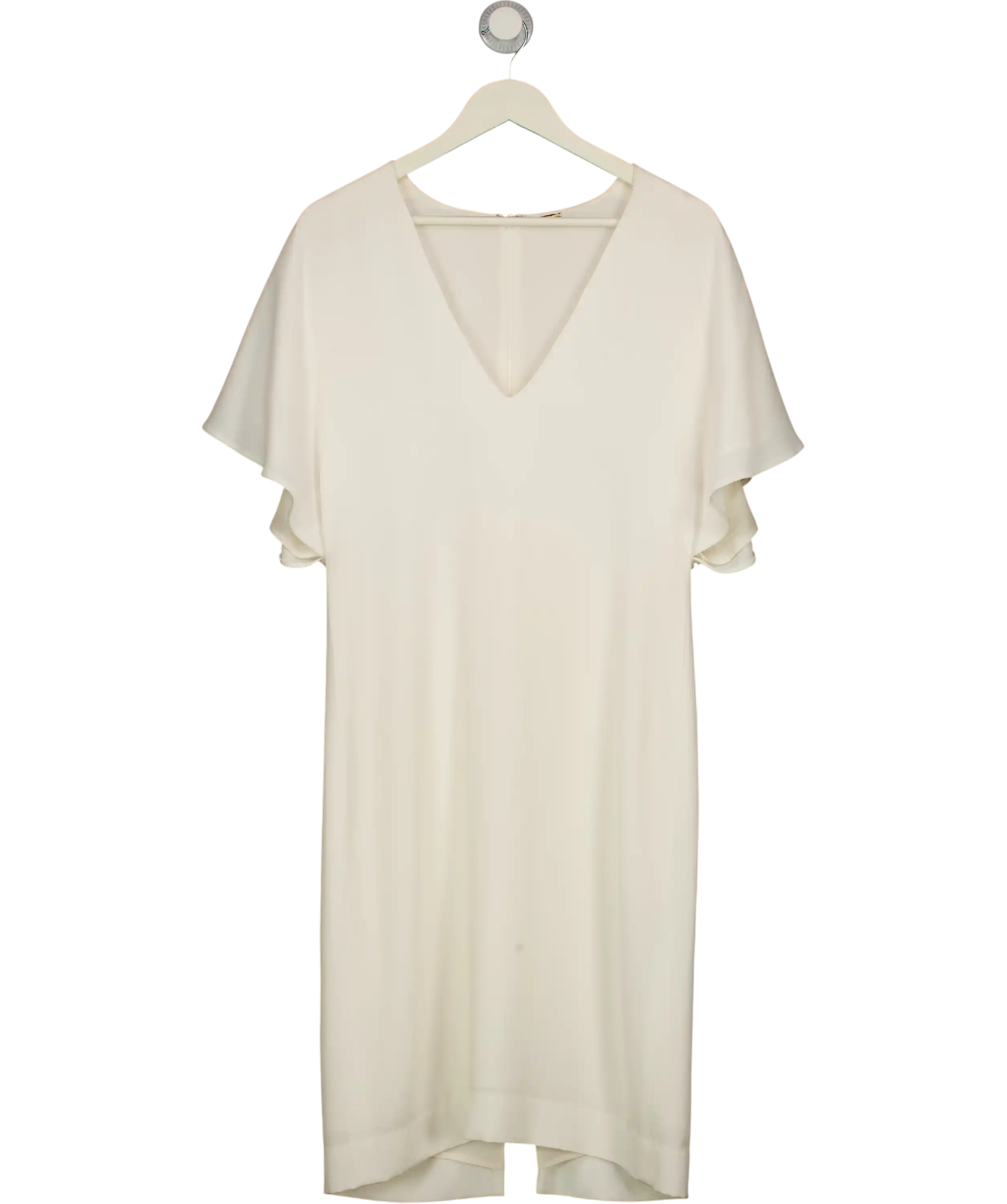 ADAM LIPPES Ivory White  V-neck Shift Dress Size 4 UK 8