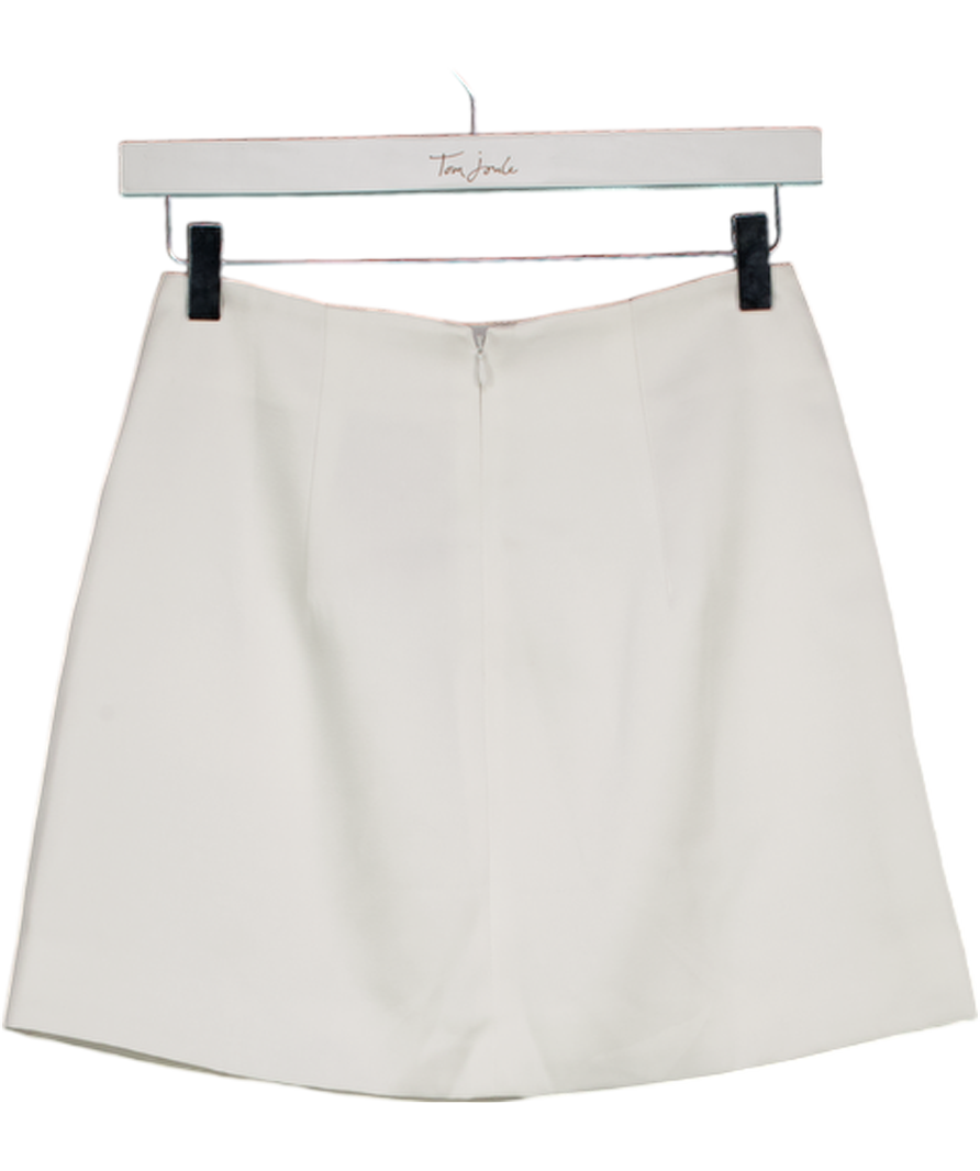 Six Stories White Elle Satin Mini Skirt With Pockets UK 6