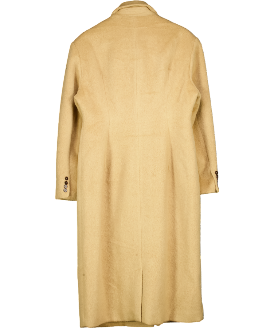 4th & Reckless Camel Beige Brushed Long Coat UK 14