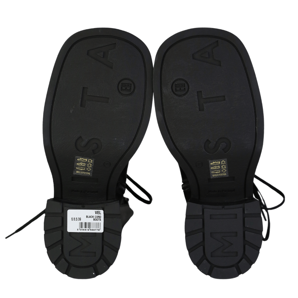 MIISTA Vel Black Natural Leather Boots UK 6 EU 39 👠