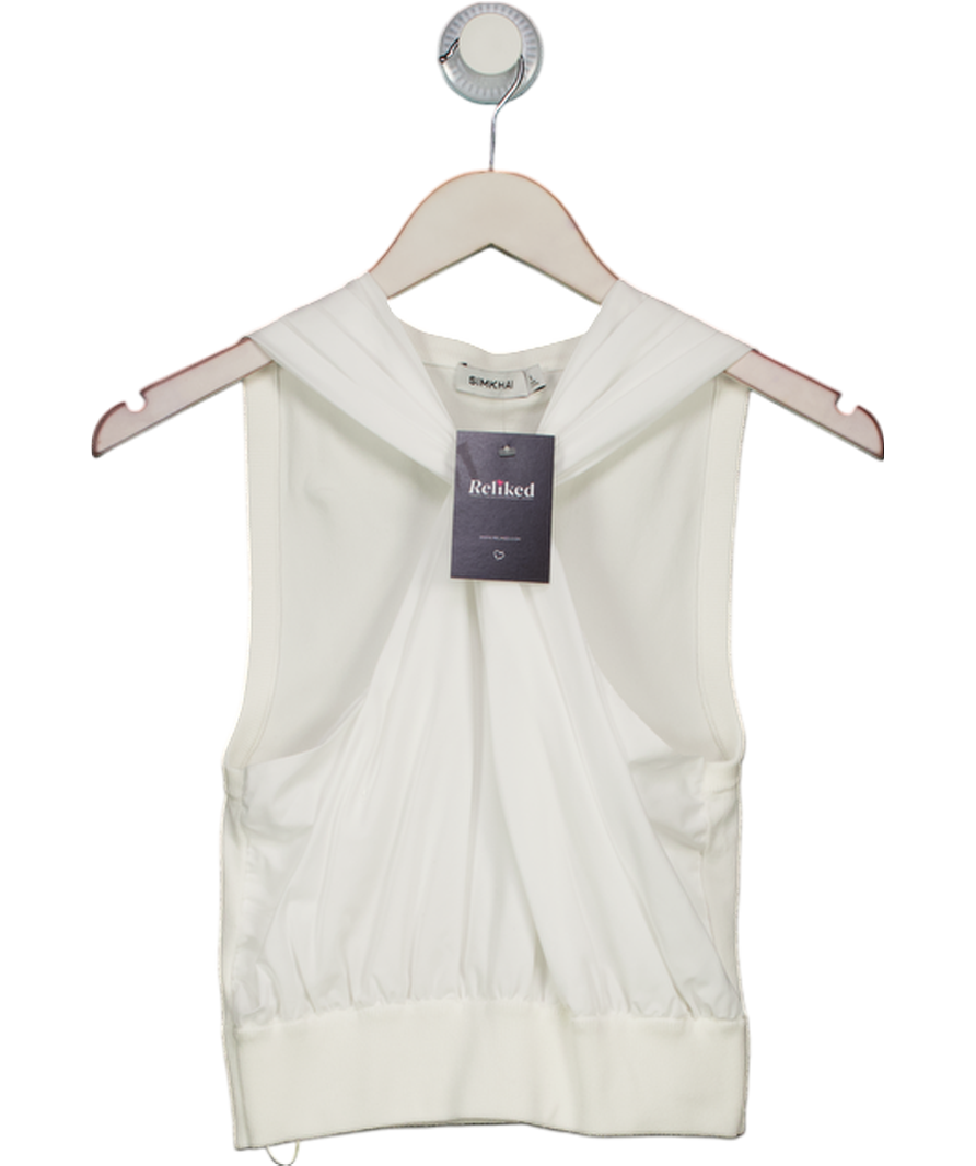SIMKHAI White Twist Front Top UK S