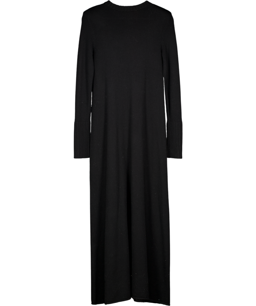 ALMADA LABEL Black Farai Wool-cashmere Blend Jumper Dress UK S