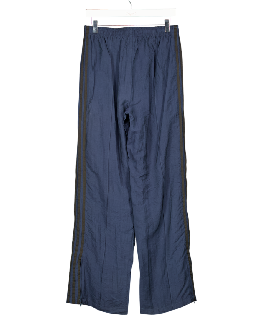 adidas Blue Wide Leg Lightweight Track Pants UK S