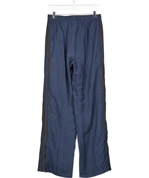 adidas Blue Wide Leg Lightweight Track Pants UK S