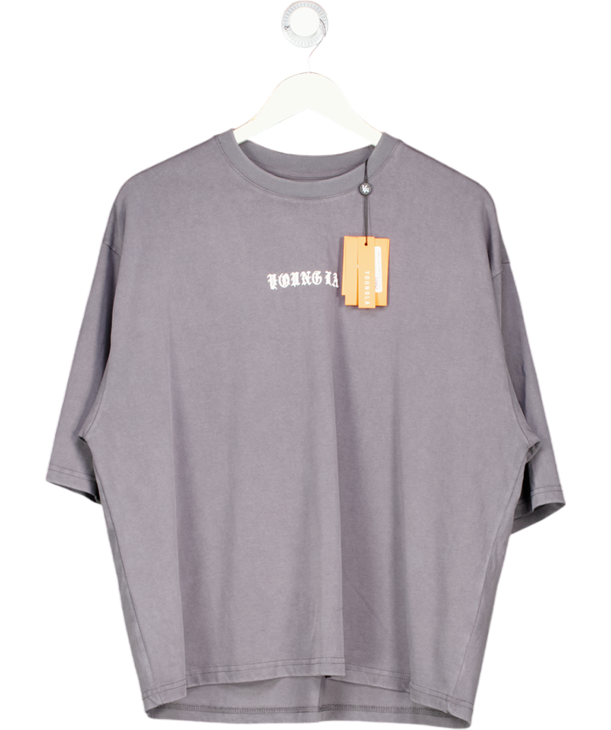 Young LA Grey 4031 Simple Tee UK L