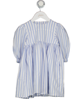 MORLEY Blue / White Striped  Cotton Dress 3 Years