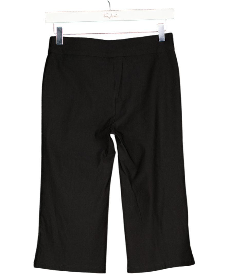 4th & Reckless Black Breya Flared Hem Capri Trousers UK 6