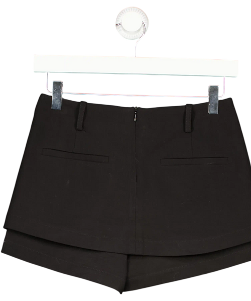 Acsense Studio Black Layered Button Up Shorts UK XS