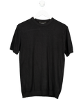 Legend London Black Knit Round Neck Short Sleeve Top UK S