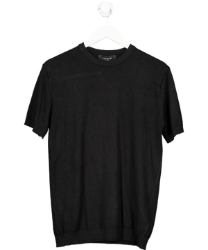 Legend London Black Knit Round Neck Short Sleeve Top UK S
