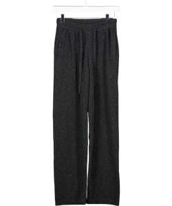 SUNSPEL Luxury Charcoal Grey 100% Lambswool Straight Leg Lounge Trousers UK XXS