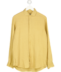 FRESCOBOL CARIOCA Yellow Sand Linen Shirt UK M
