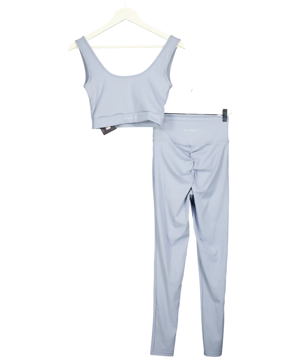 BLAKELEY 2-piece Light Blue Activewear Leggings And Crop Top Set UK S