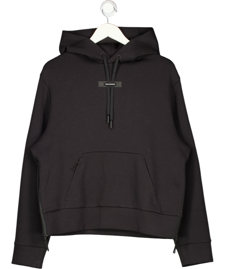 ON RUNNING Black Focus Tech Hoodie UK S