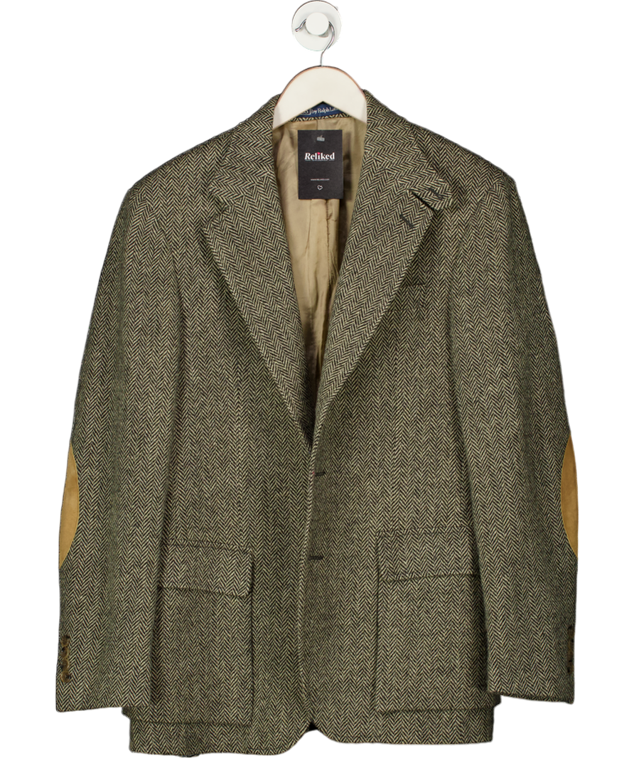 Polo Ralph Lauren Brown Wool Herringbone Tweed Blazer UK M