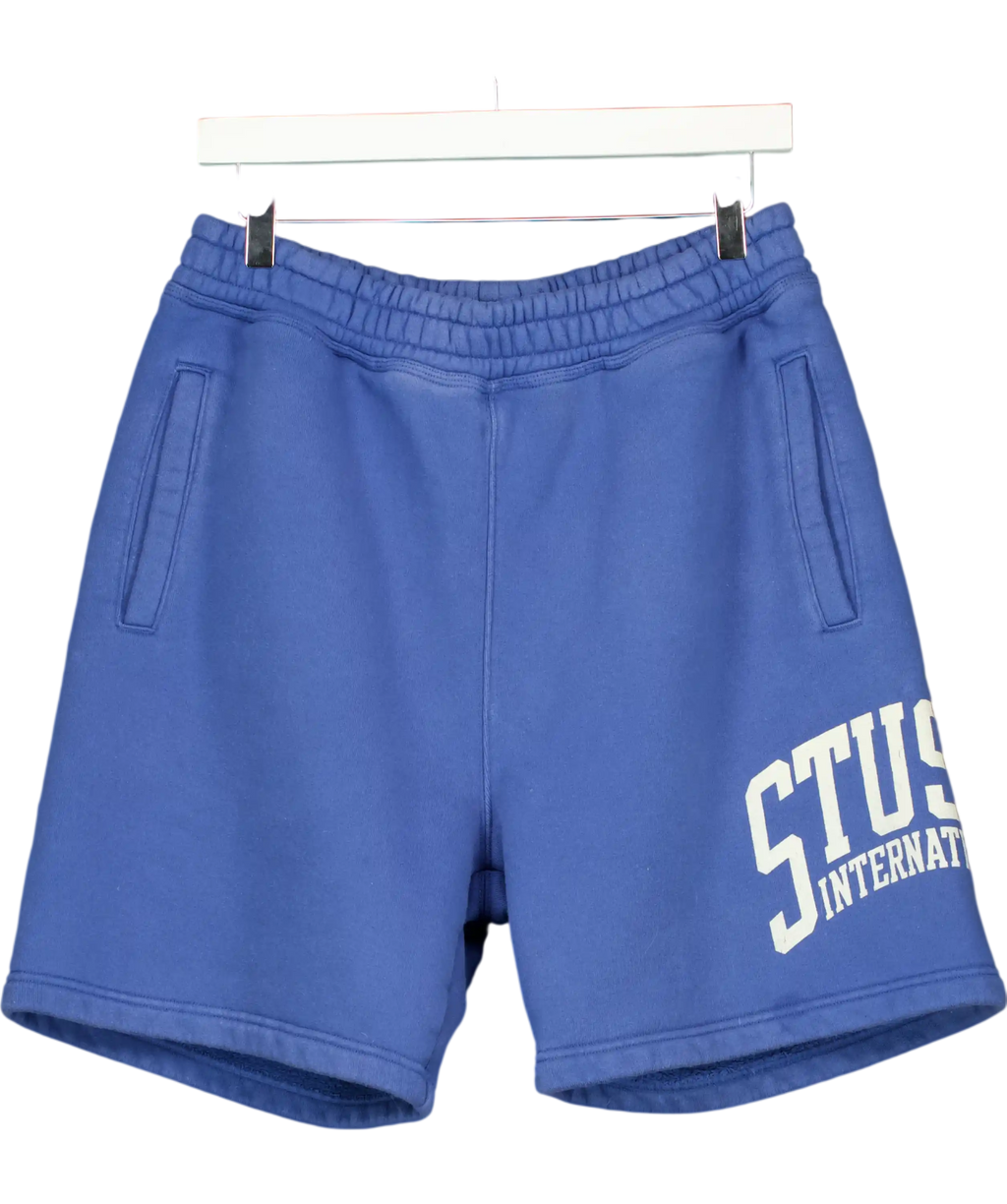Stüssy Blue Stussy International Fleece Jogger Shorts UK S