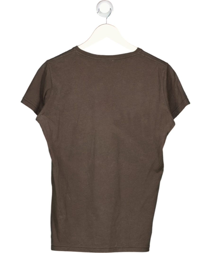 DIESEL Grey 78 Flock Logo T-shirt UK S