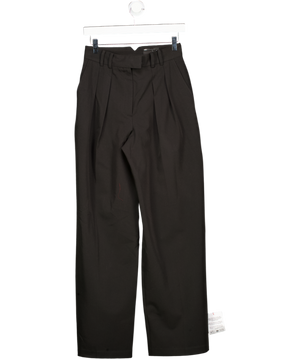 ASOS Black Pleated Barrel Leg Trousers UK 8