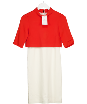 Gucci Orange Two Tone Layered Knee Length Dress UK S